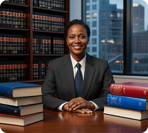 Legal professional using AI technology